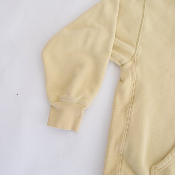 Aritzia TNA Cozy Boyfriend Butter Yellow Fleece Zip Hoodie Sweater L - Picture 9 of 10